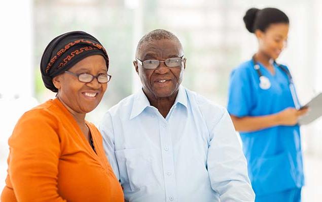 couple with nurse